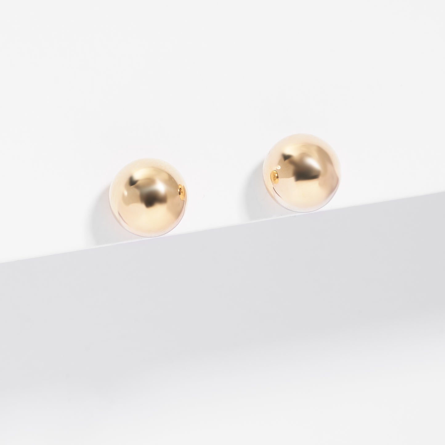 9K Yellow Gold Ball Stud Earrings