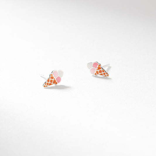 Sil enamel icecream stud earrings