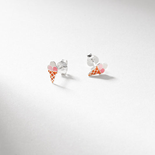 Sil enamel icecream stud earrings