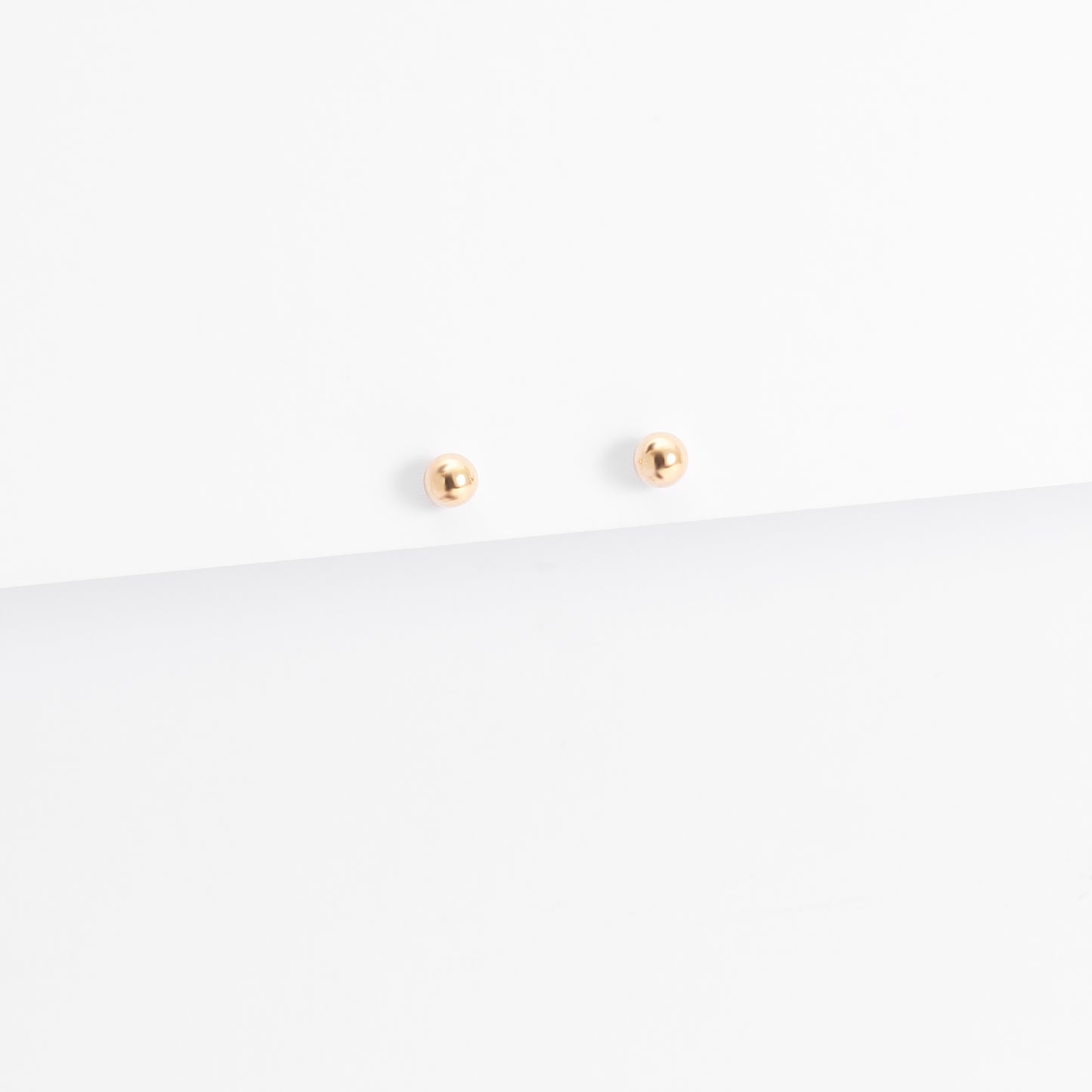 9K Yellow Gold Ball Stud Earrings