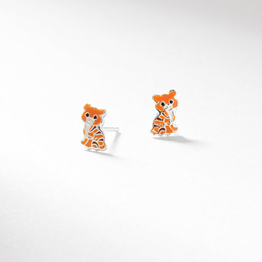 sil tiger enamel stud earrings