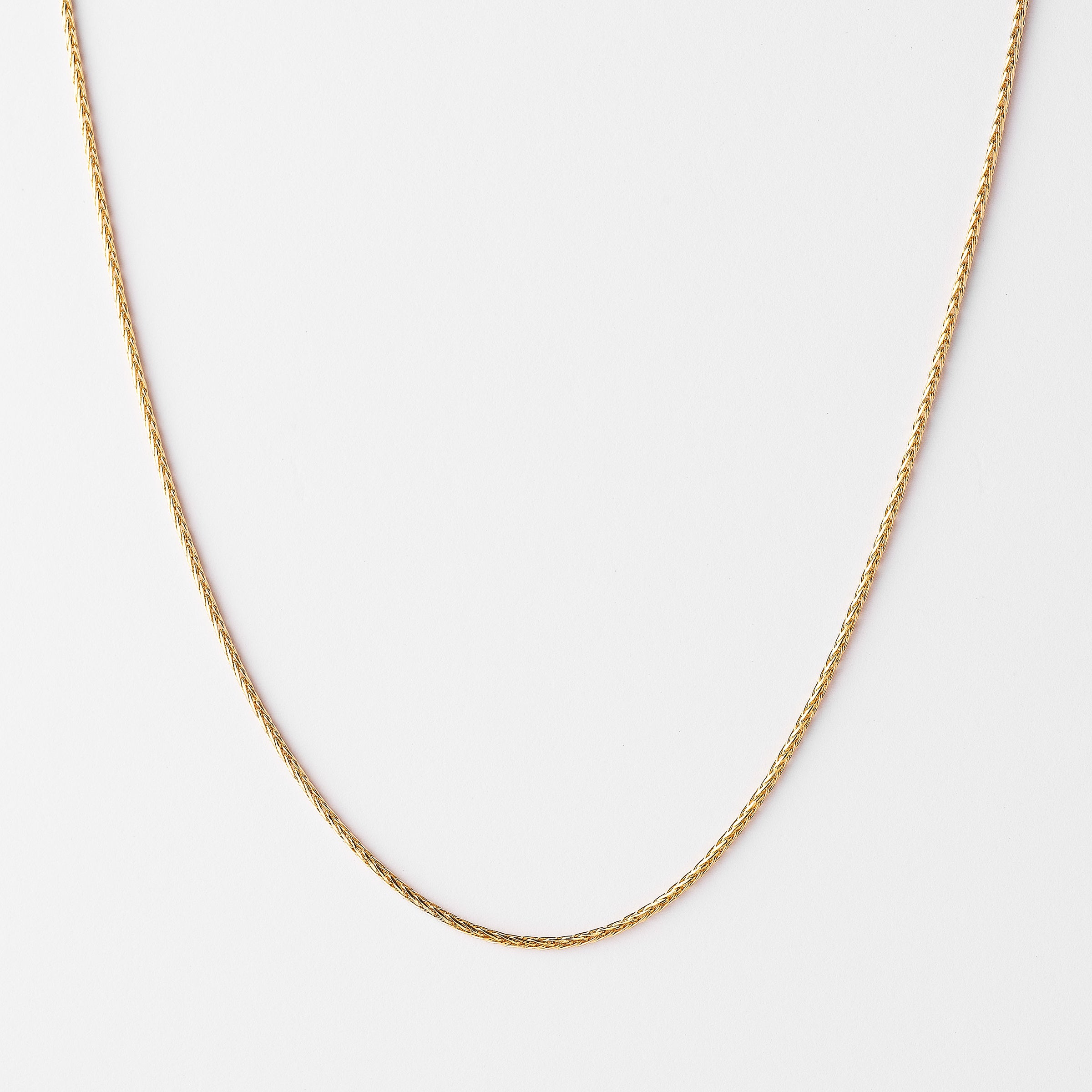 Wheat chain necklace white shop gold