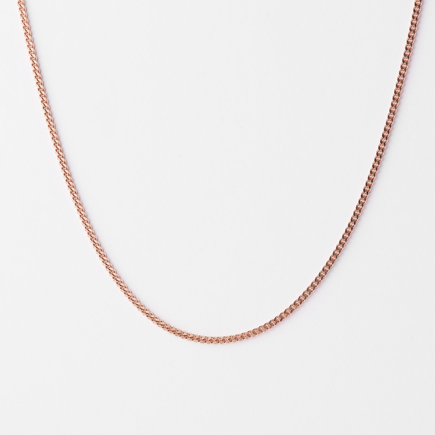 9K Rose Gold Diamond Cut Curb Chain