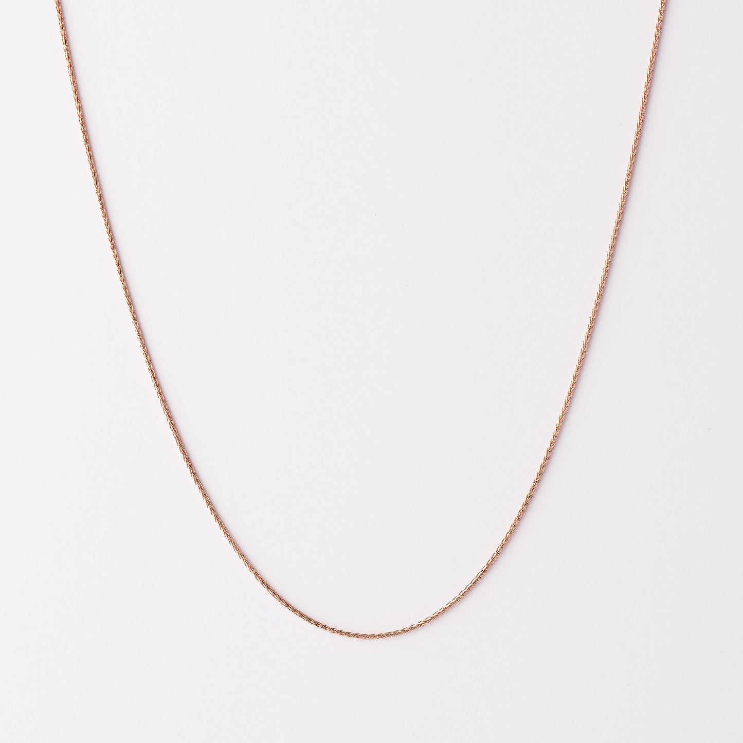 9K Rose Gold 55cm Magic Wheat Chain 0.8mm