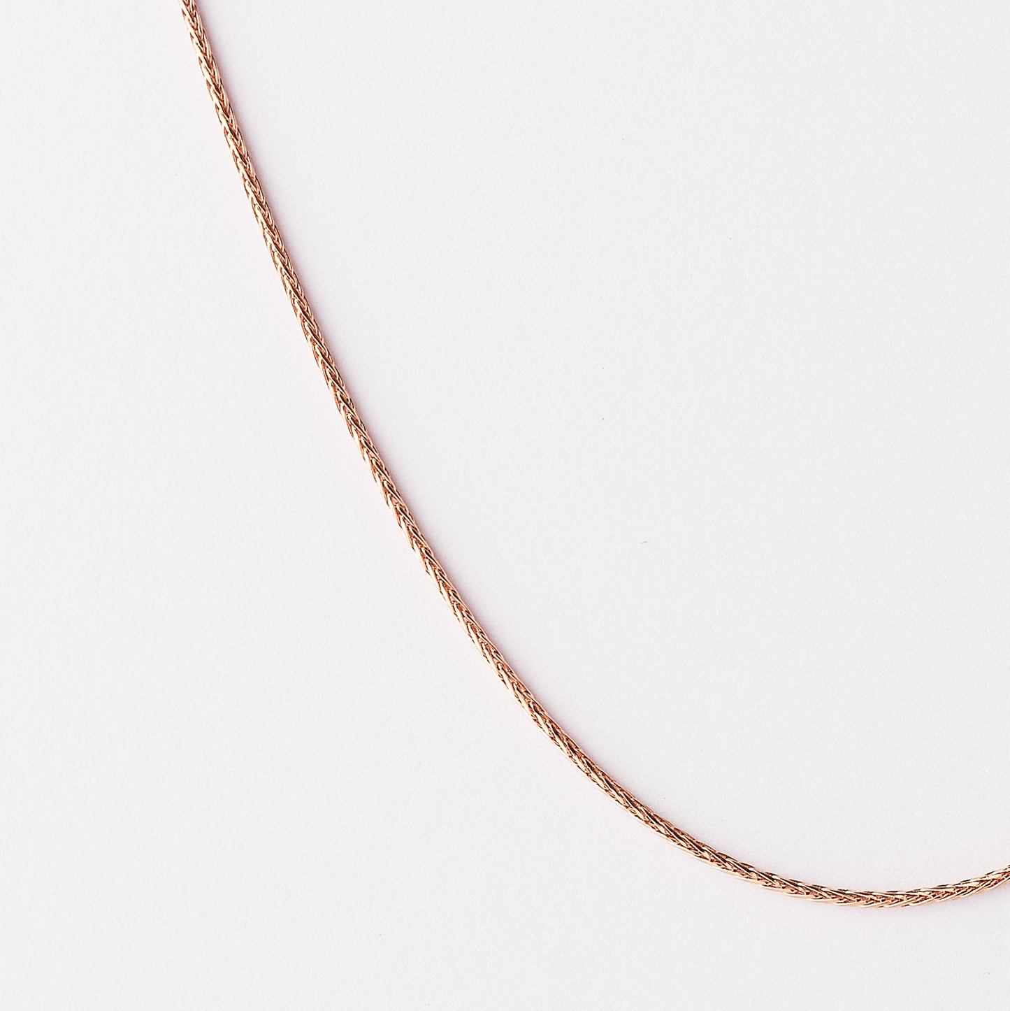 9K Rose Gold 55cm Magic Wheat Chain 0.8mm