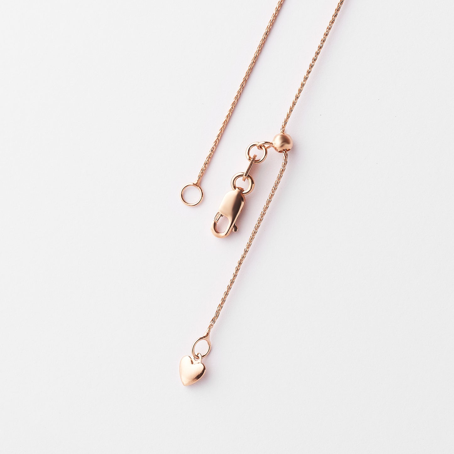 9K Rose Gold 55cm Magic Wheat Chain 0.8mm