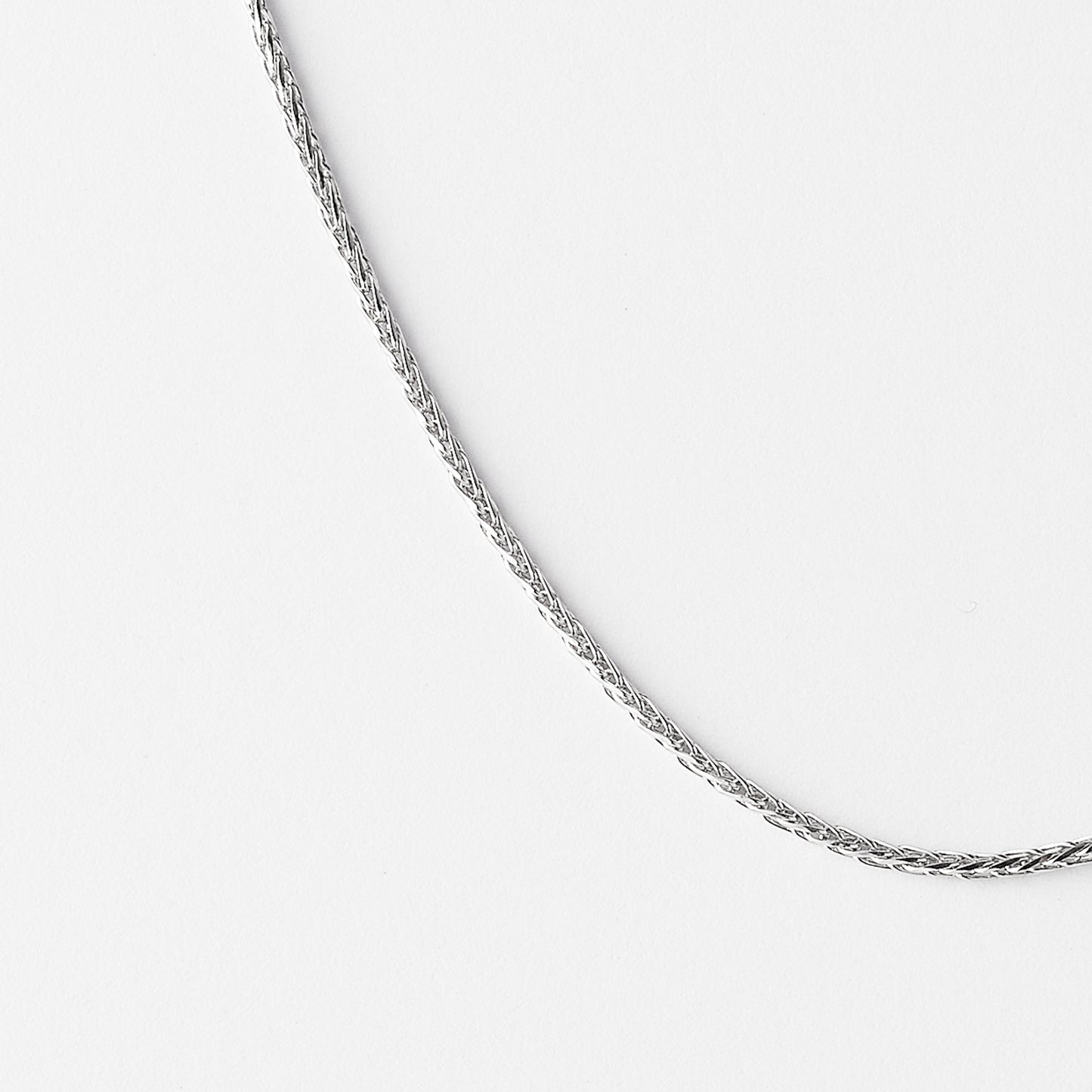 9K White Gold Magic Wheat Slider Chain