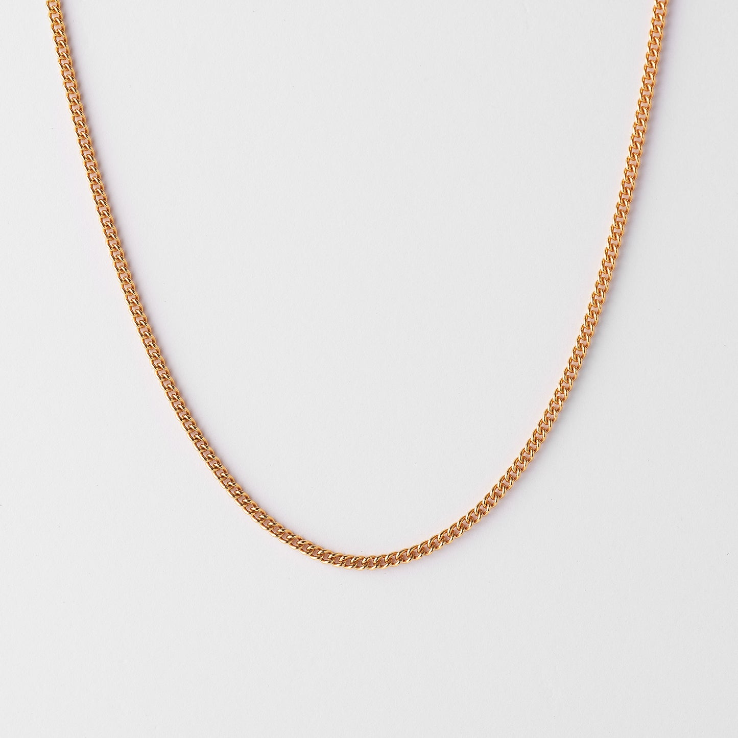 9K Yellow Gold Round Curb Chain