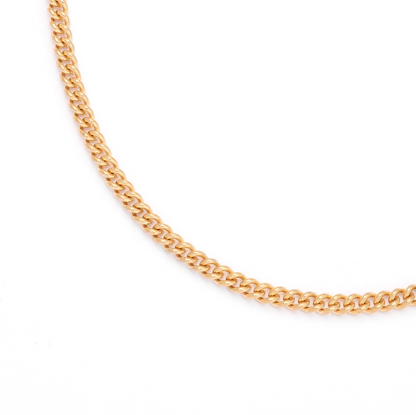 9K Yellow Gold Round Curb Chain