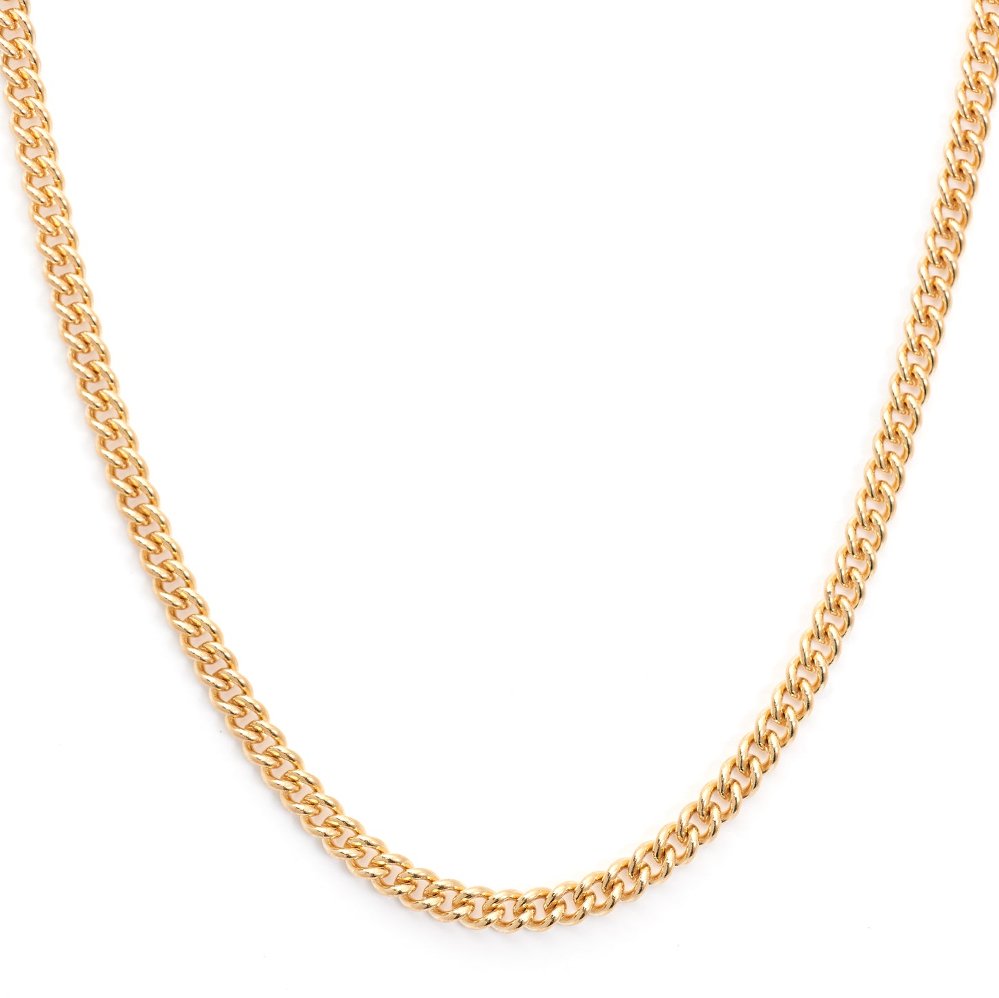 9K Yellow Gold Round Curb Chain