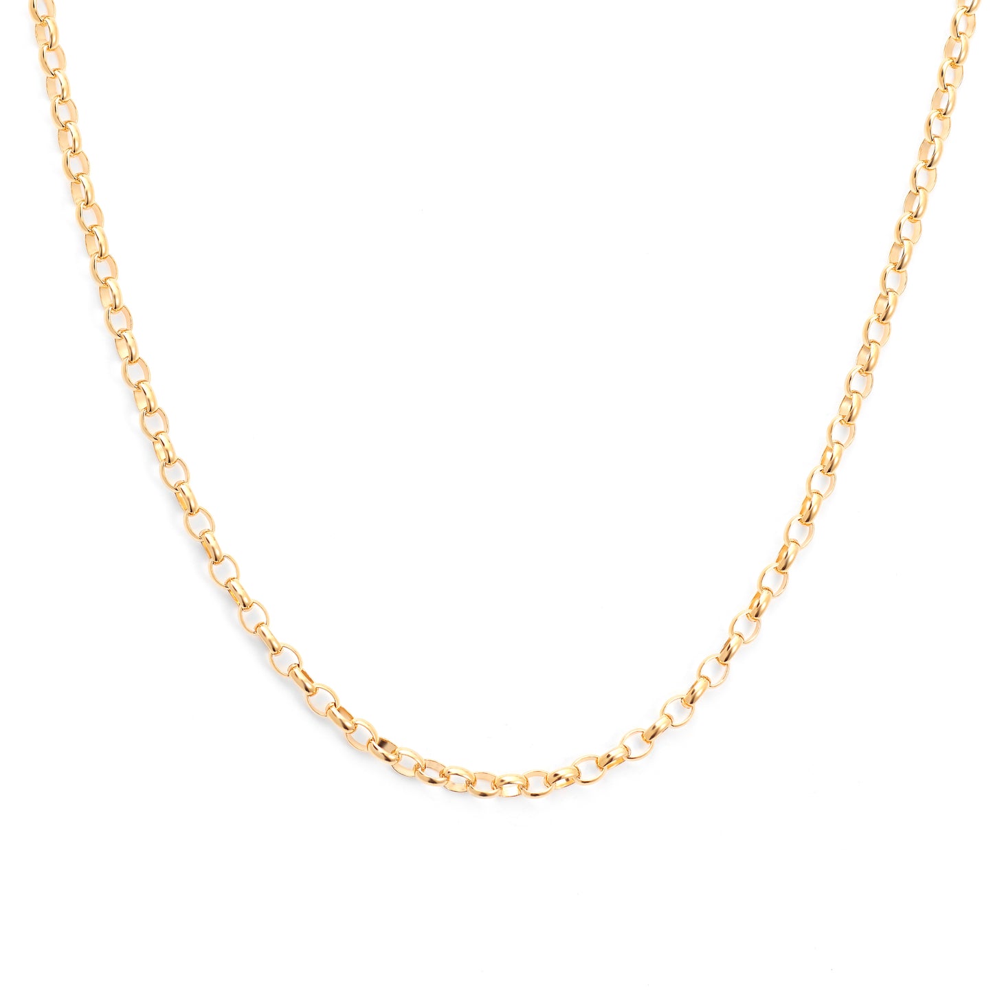 9K Yellow Gold Oval Belcher Chain