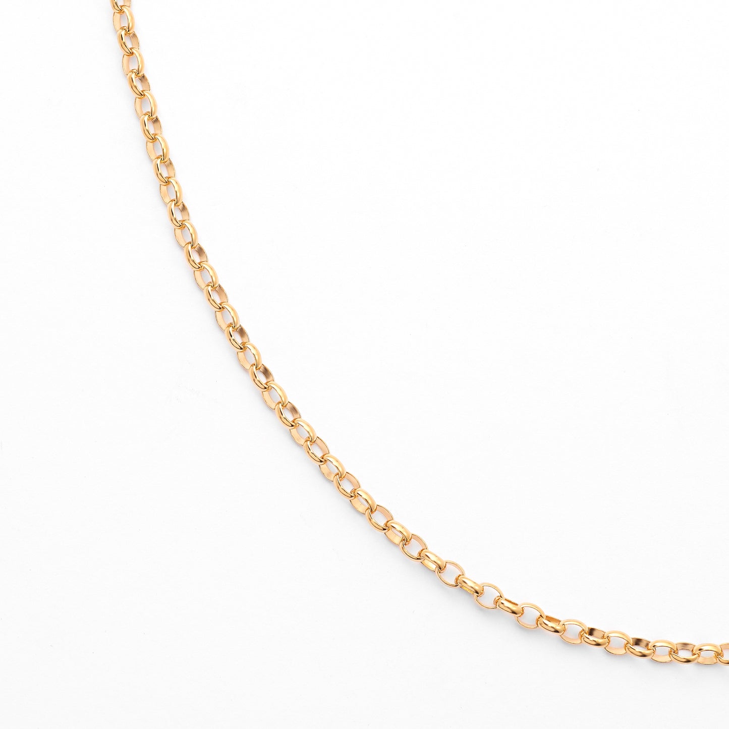 9K Yellow Gold Oval Belcher Chain