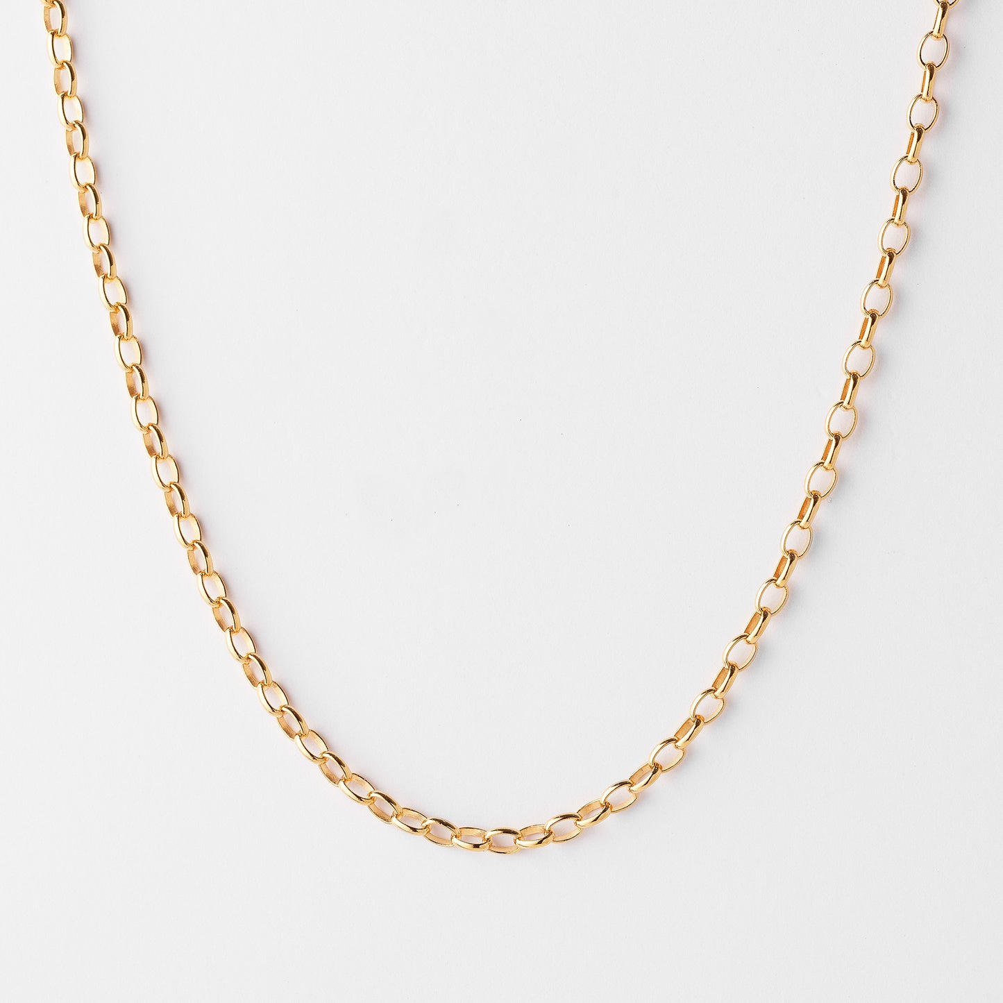 9K Yellow Gold Oval Belcher Chain