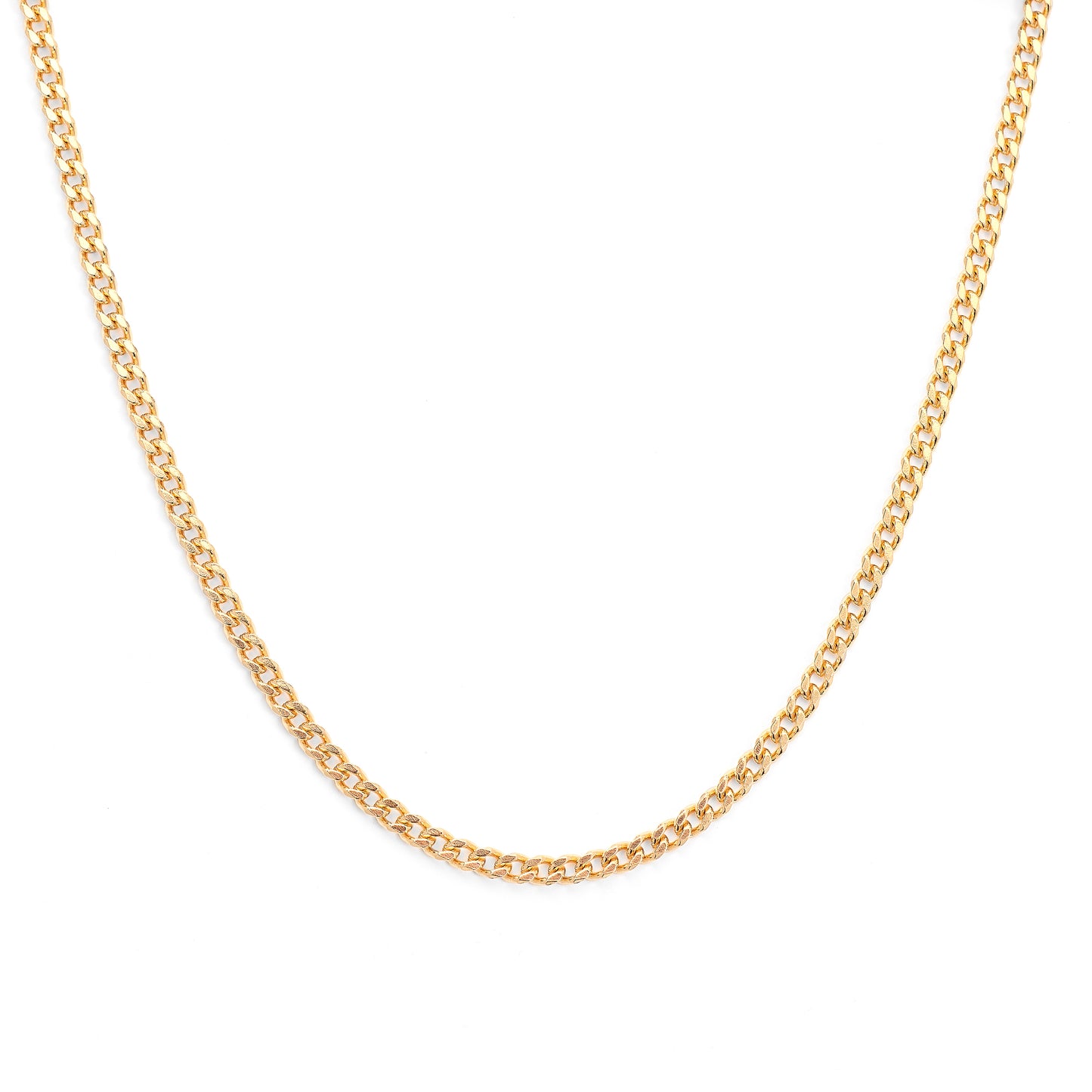 9K Yellow Gold Diamond Cut Curb Chain