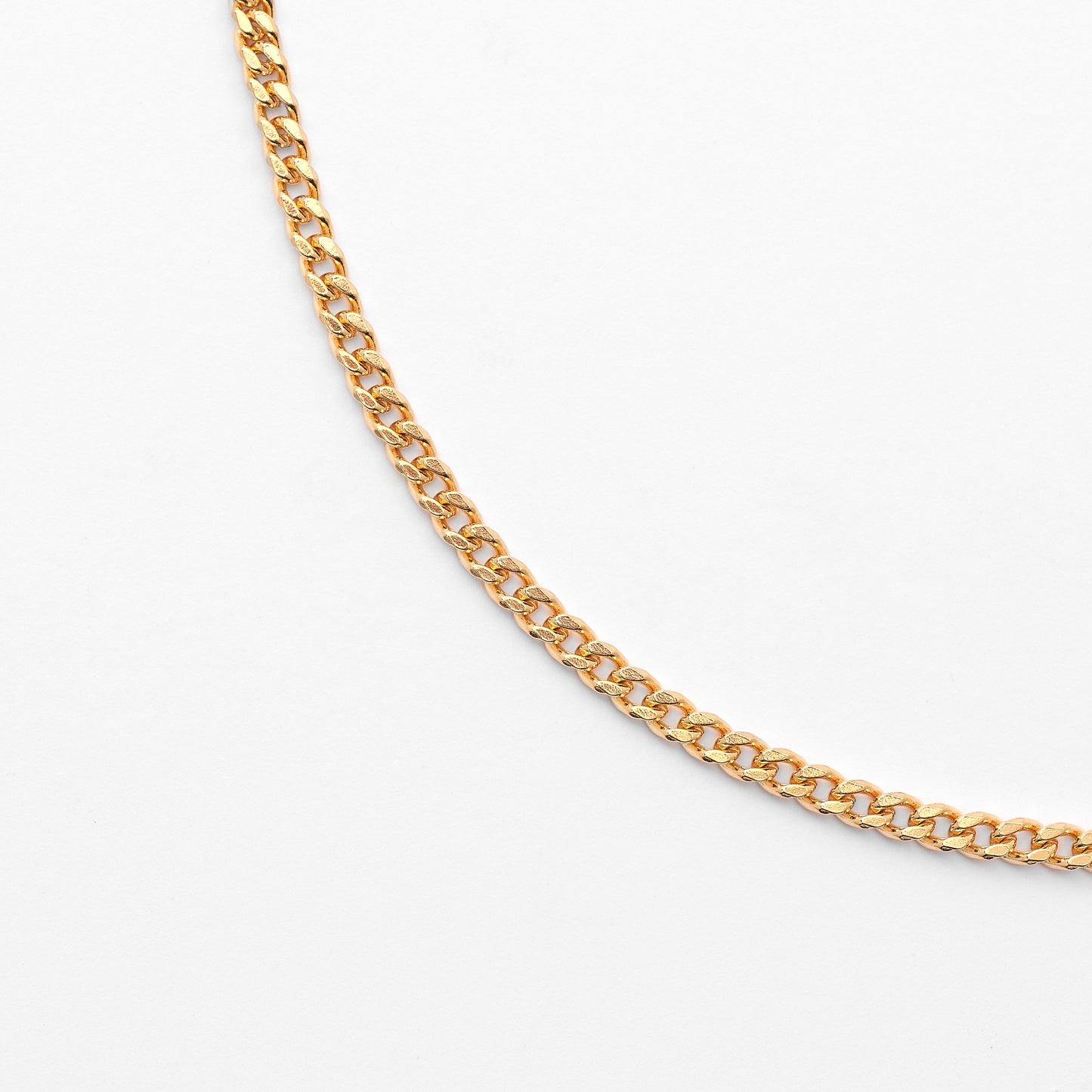 9K Yellow Gold Diamond Cut Curb Chain