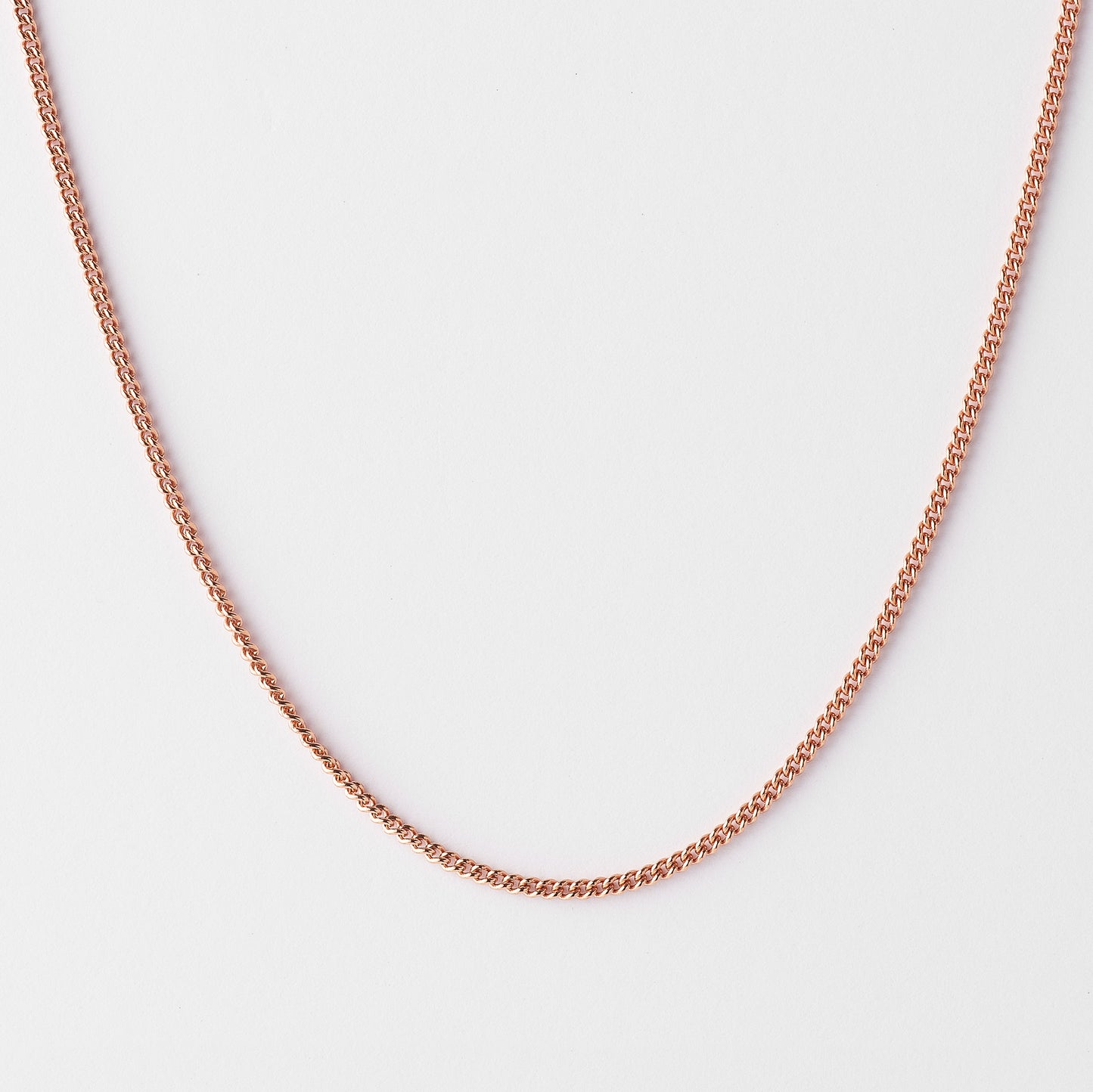 9K Rose Gold Round Curb Chain