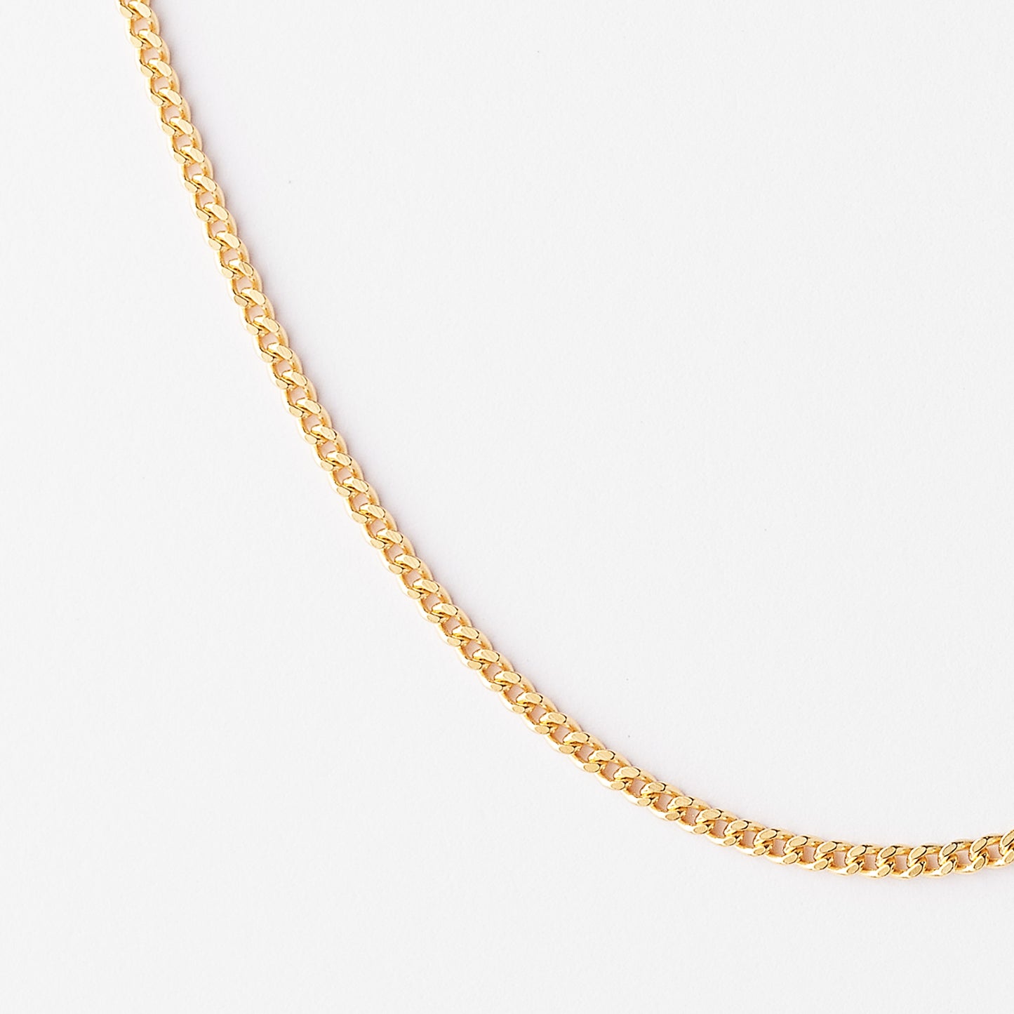 18K Yellow Gold Diamond Cut Curb Chain