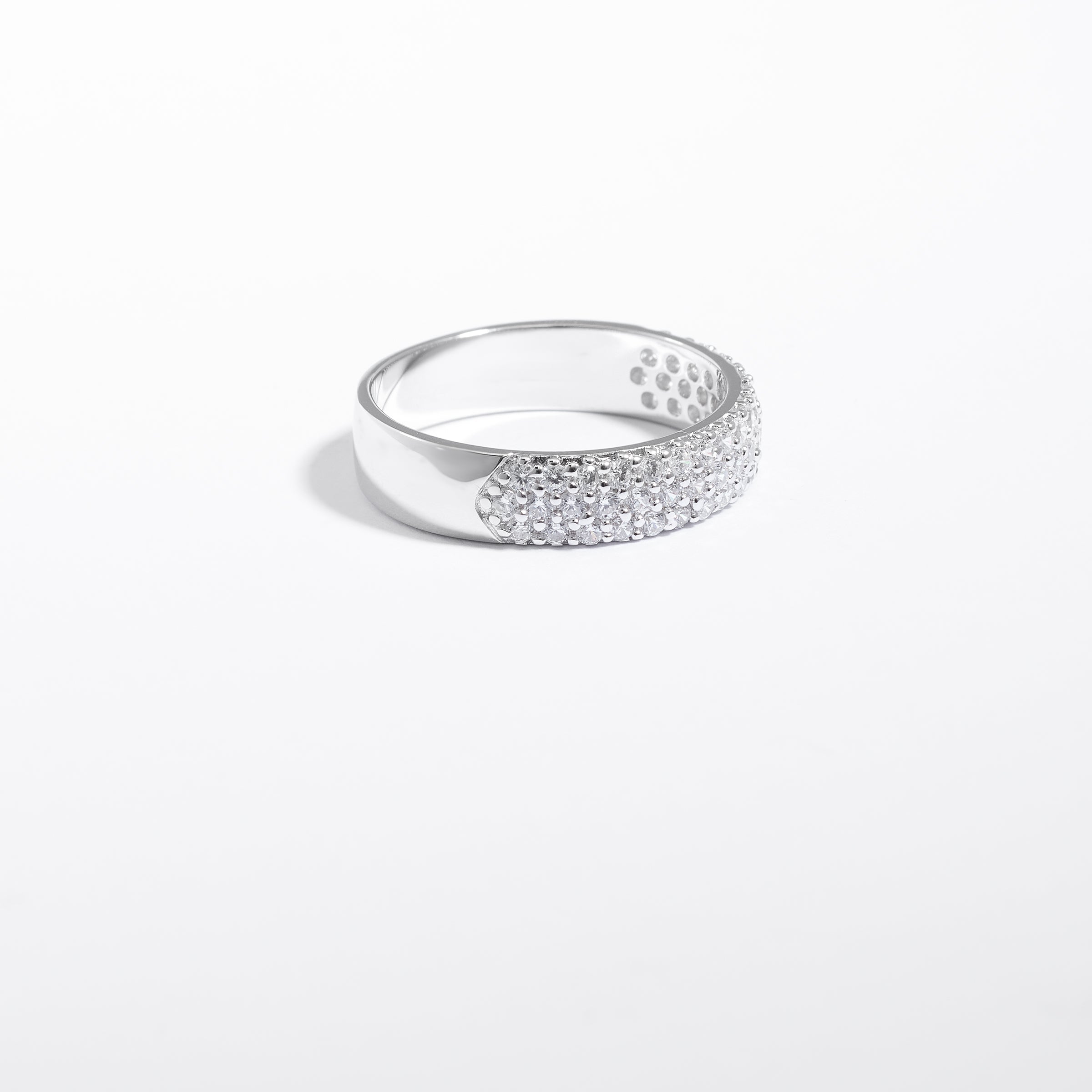 Sterling silver deals pave ring