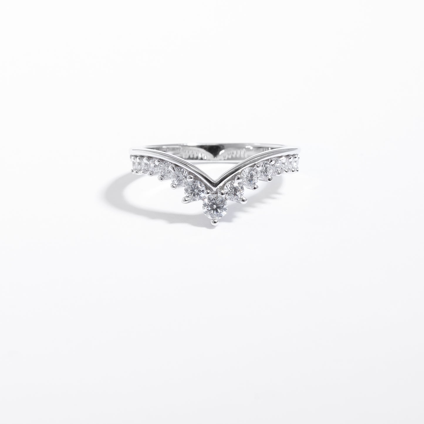 Sterling Silver Zirconia Tiara Ring