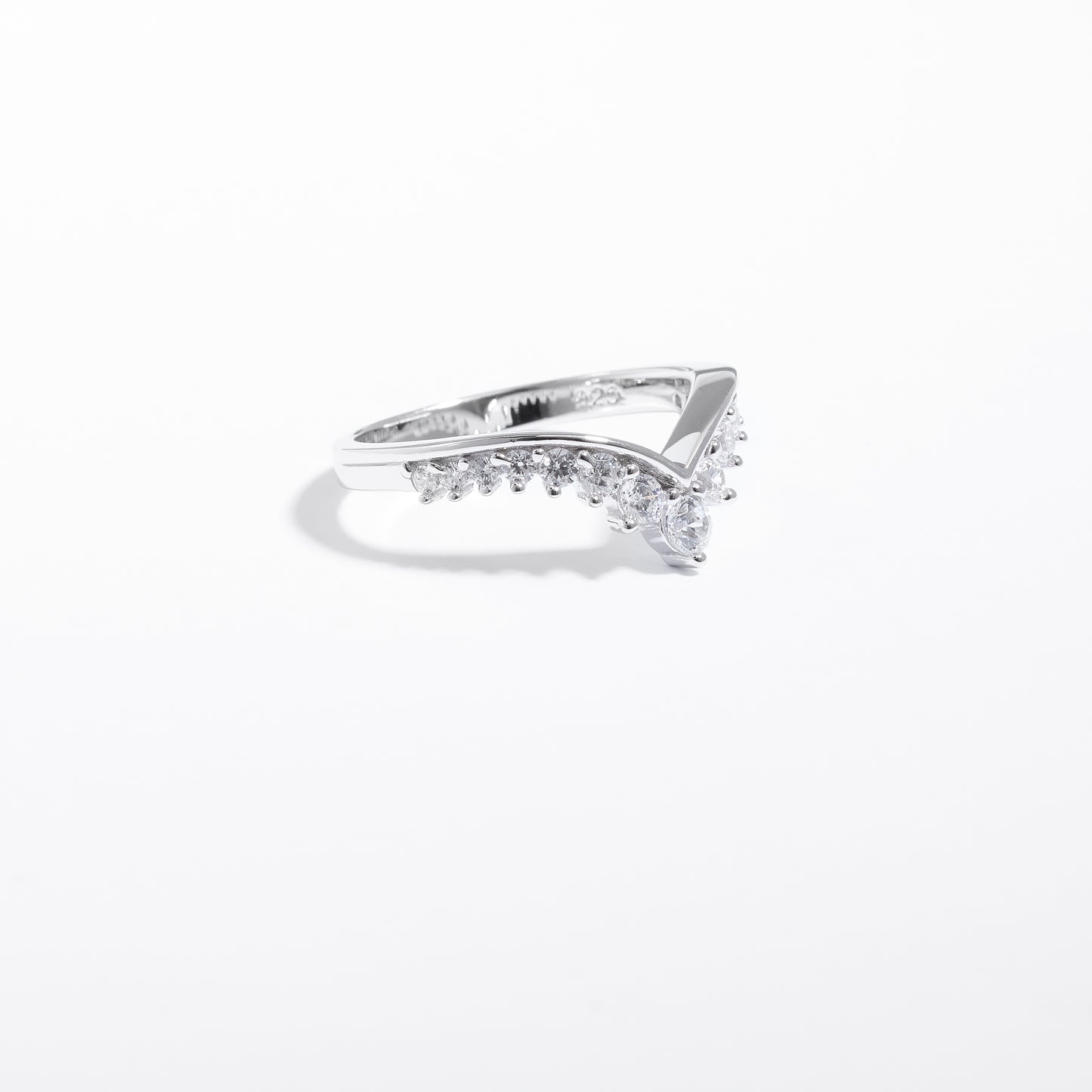 Sterling Silver Zirconia Tiara Ring