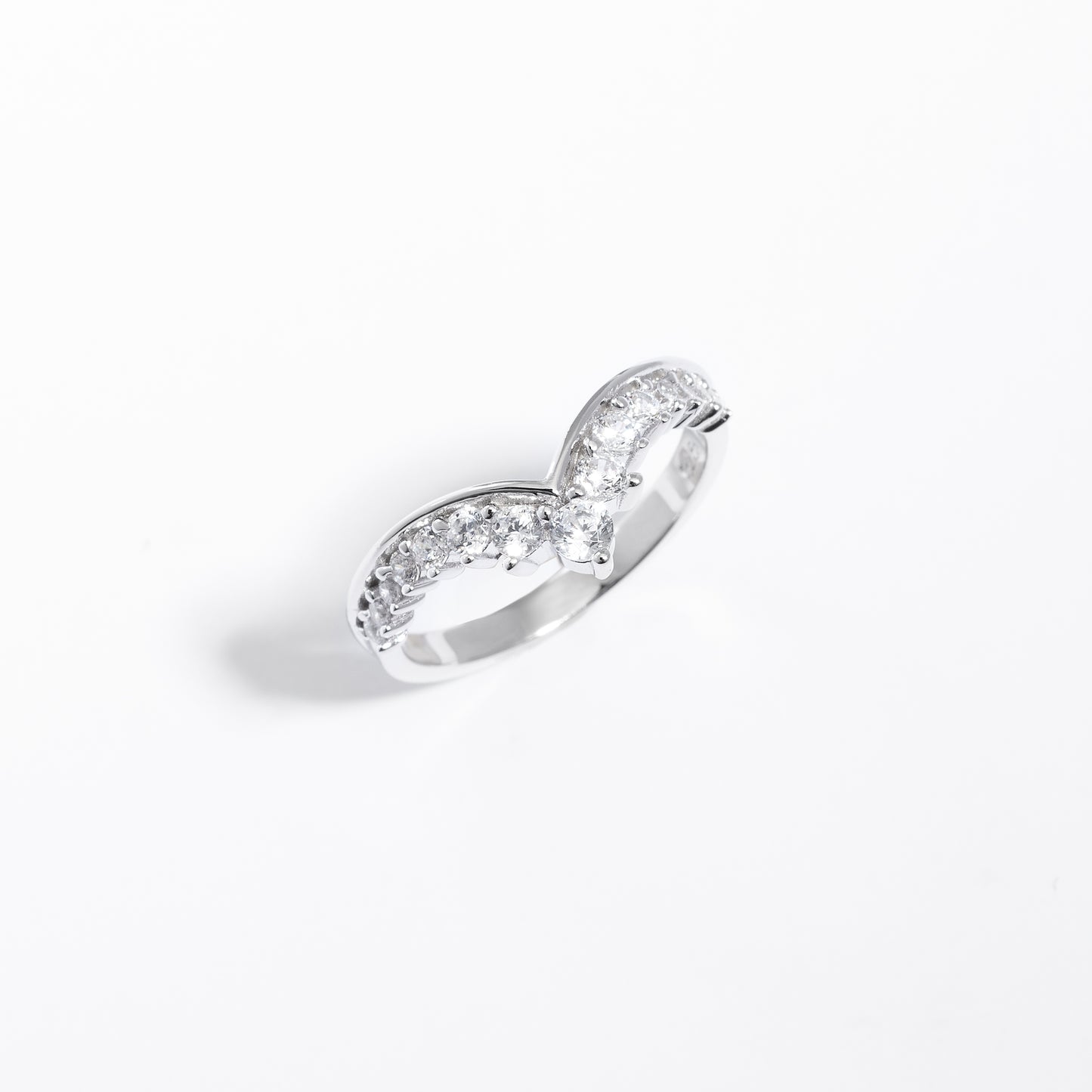 Sterling Silver Zirconia Tiara Ring