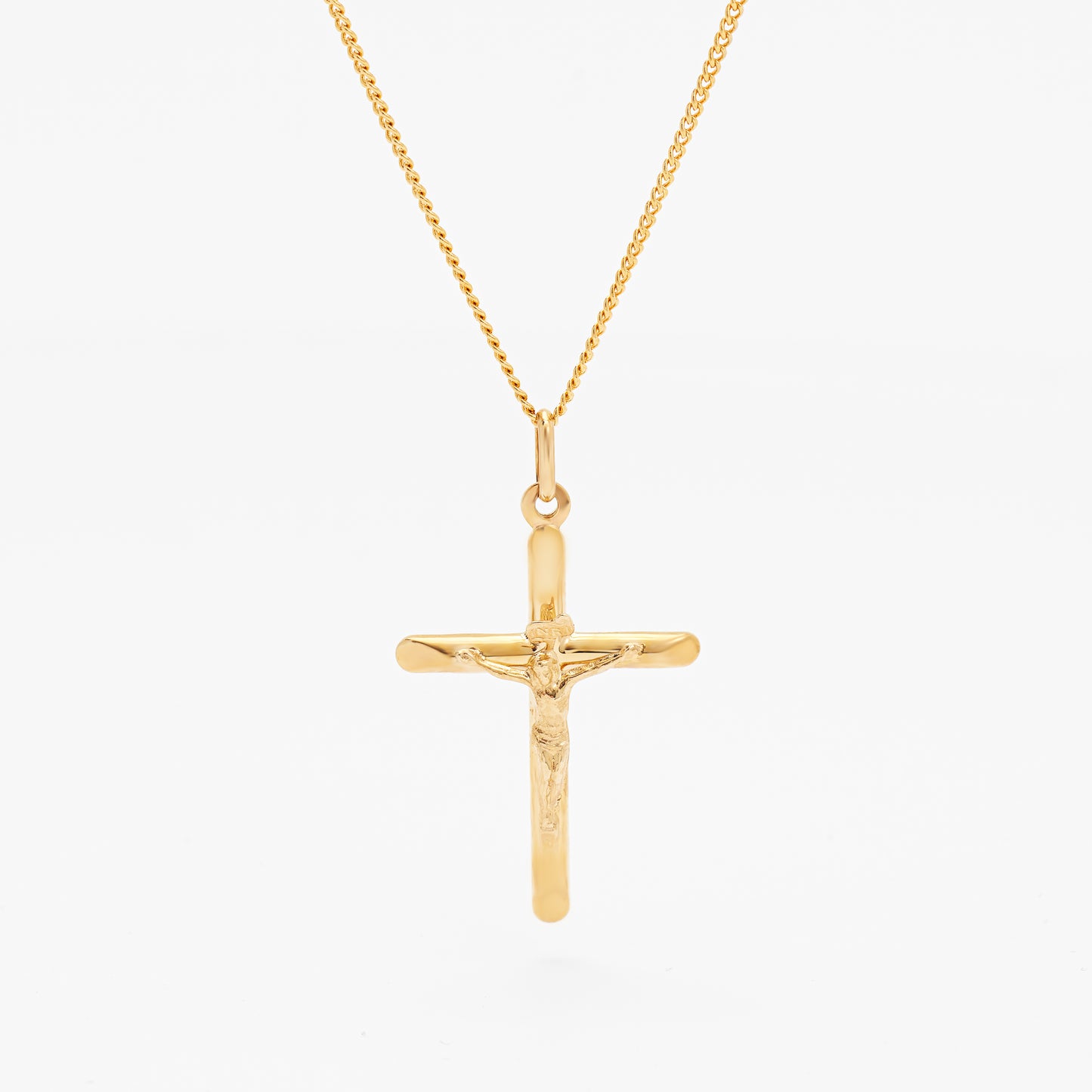 9K Yellow Gold Crucifix Pendant 30x22mm