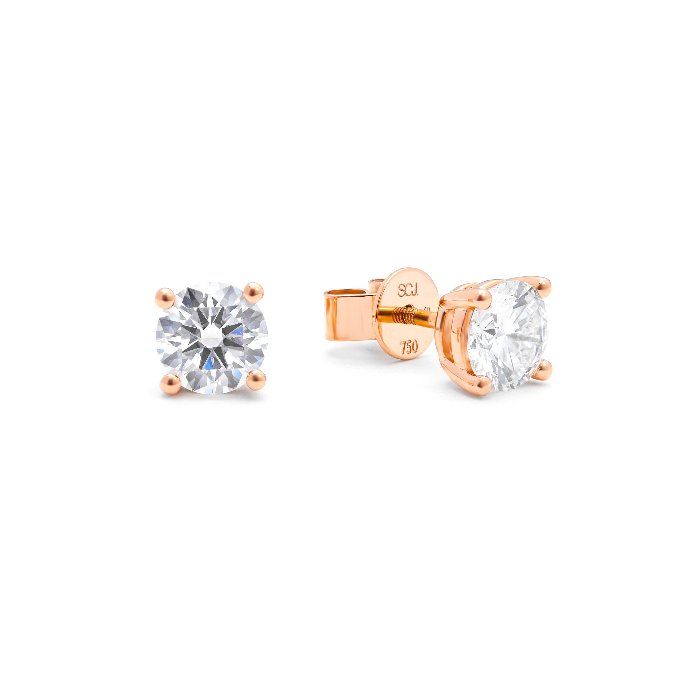 1.5 ct Brilliant Heart Cut Solitaire Studs Designer Genuine Flawless sale VVS1 Yellow Simulated Diamond 14K 18K Rose Gold Earrings Screw back