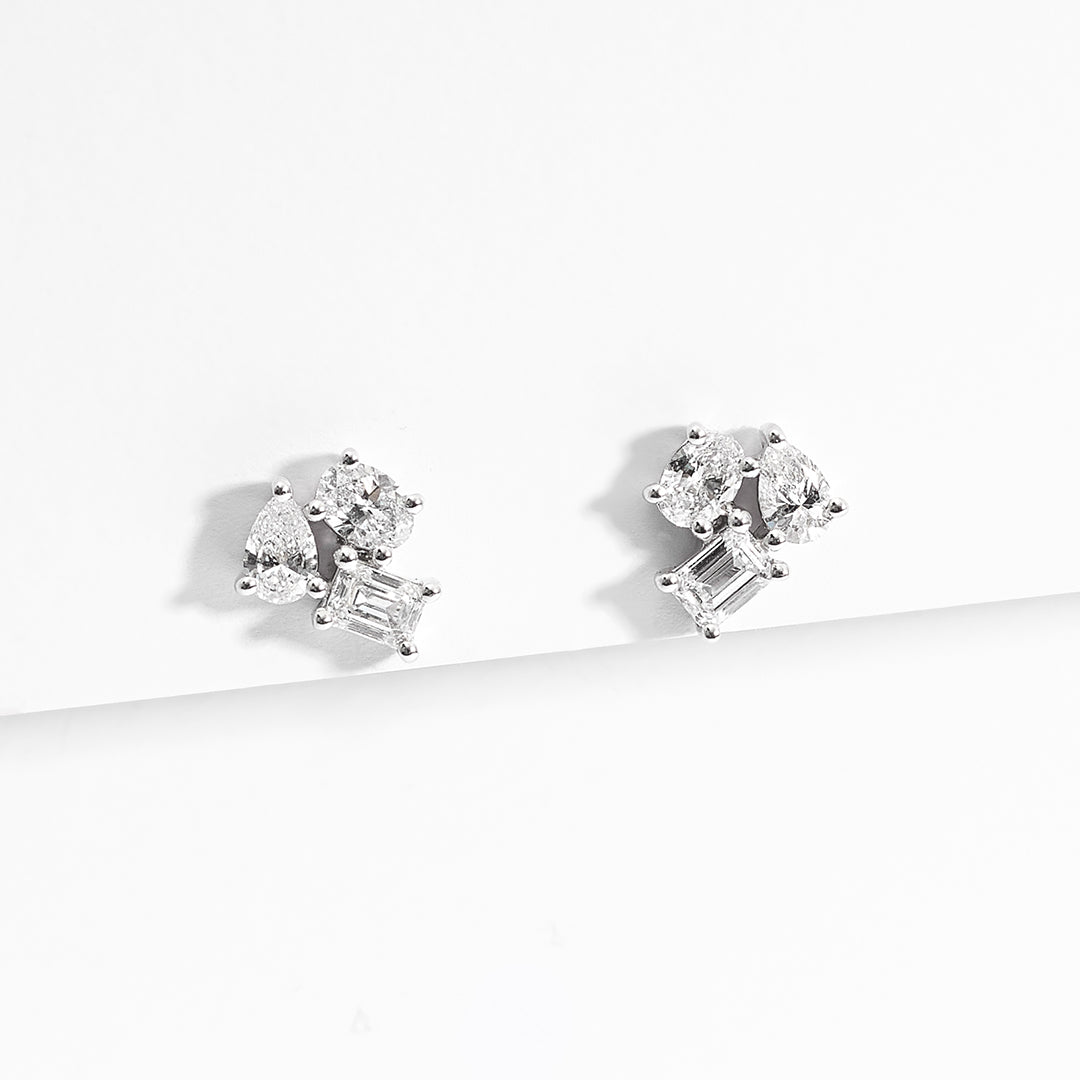 18K White Gold Lab Diamond Halo Stud Earrings (5/8 ct. tw.) - Brilliant  Earth