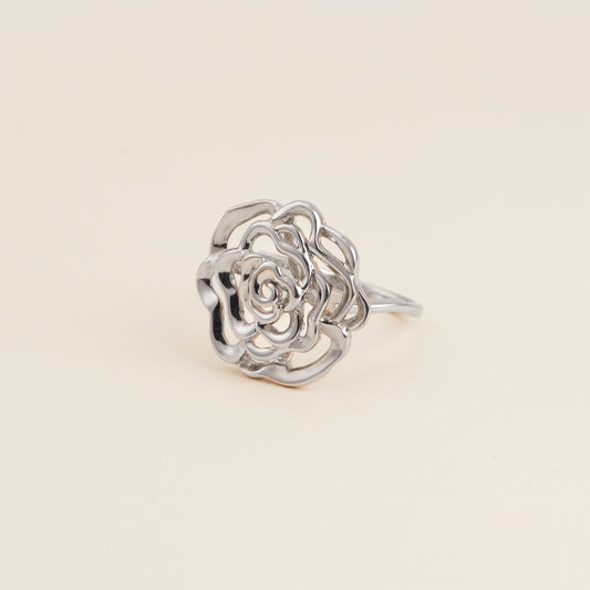 Sterling Silver Rose Ring