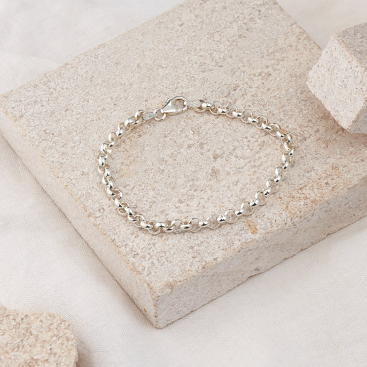 Sterling Silver Round Belcher Bracelet