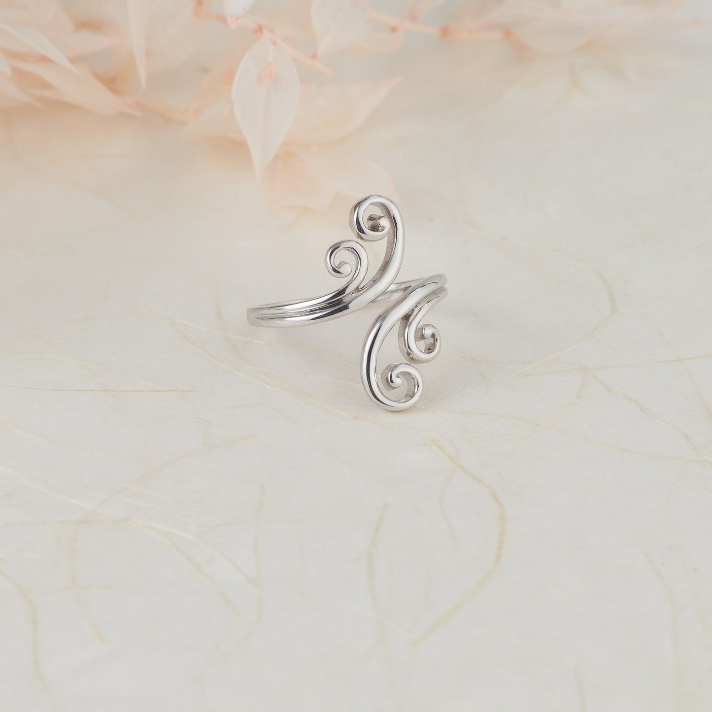 Sterling Silver Filigree Bypass Ring