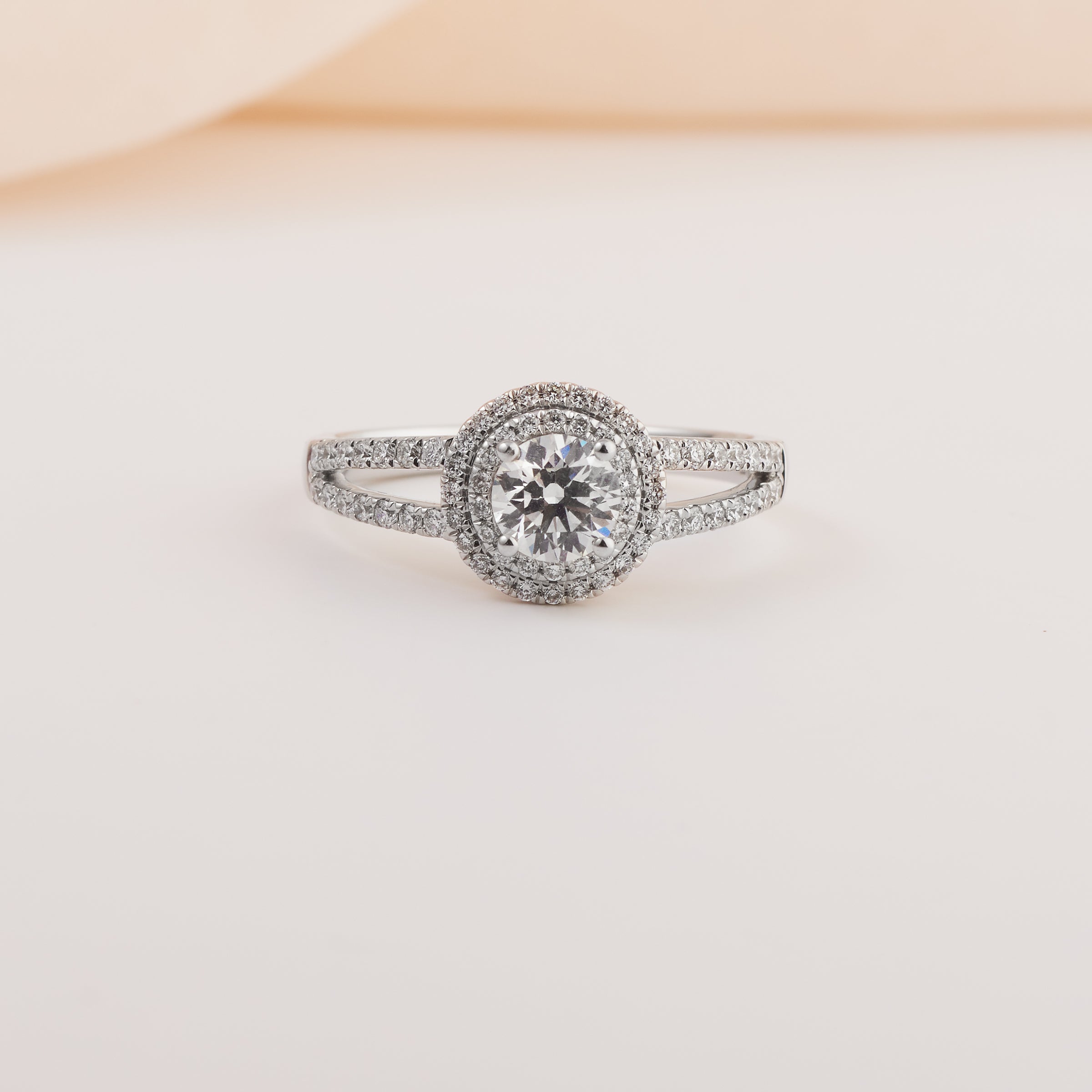 Split band deals engagement ring