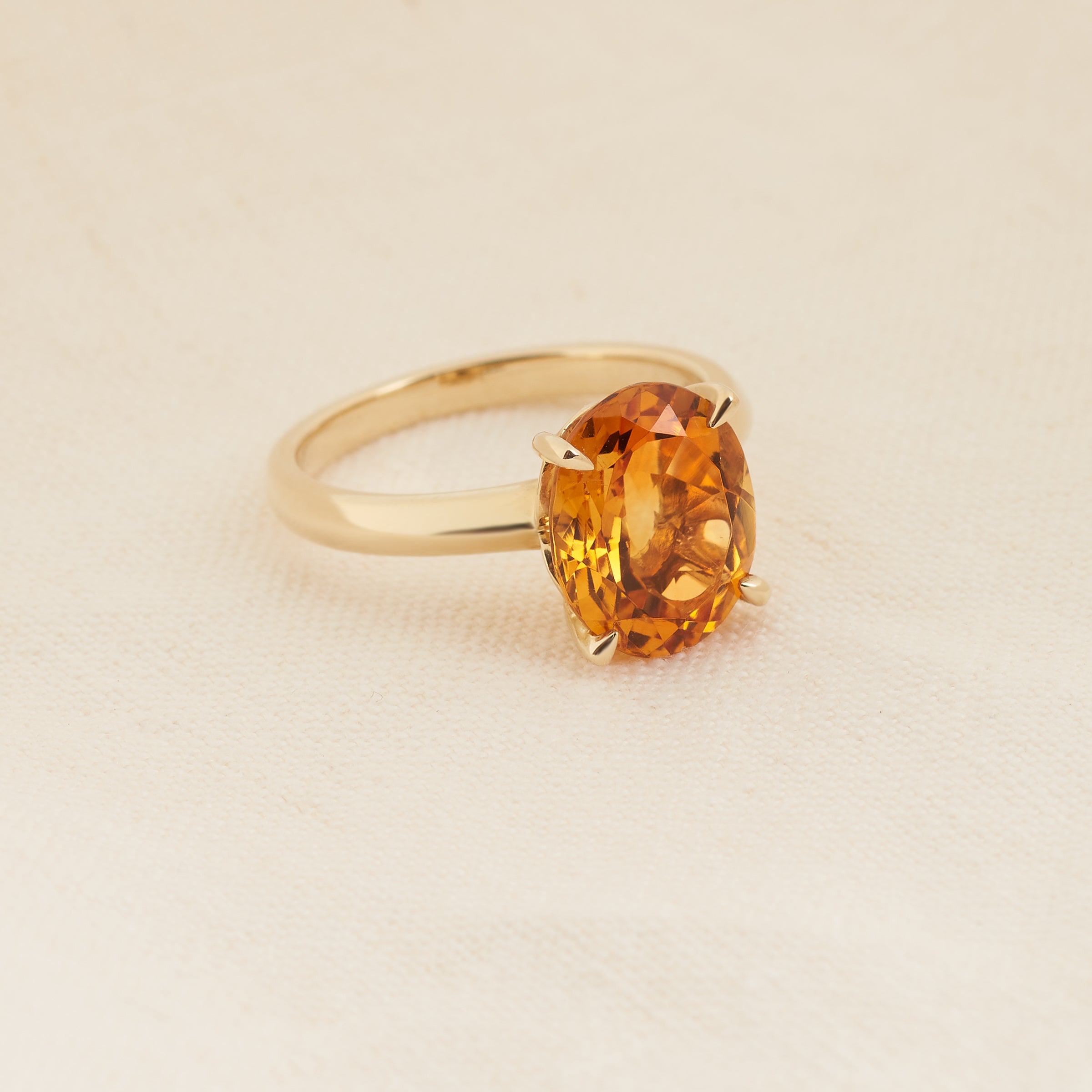 Sterling Silver 7x5mm Oval Cut Citrine Ring – Zamels