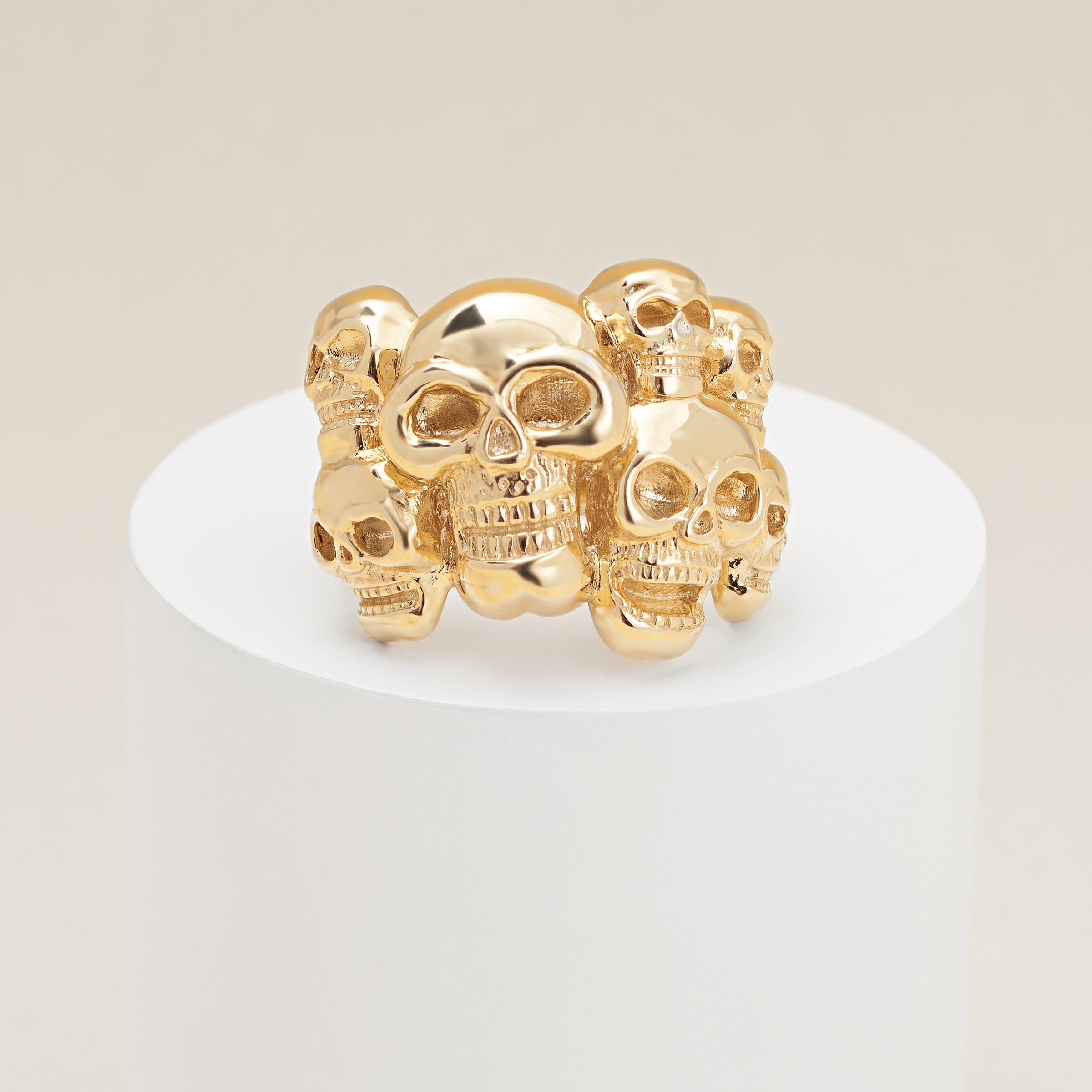 Brass skull online ring